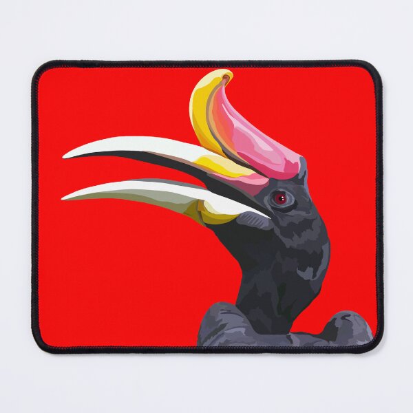 Item preview, R is for Rhino Hornbill ,Rhino Hornbill Illustration – Striking Tropical Bird with Iconic Casque Artwork designed and sold by PrettylittlepastelUk.