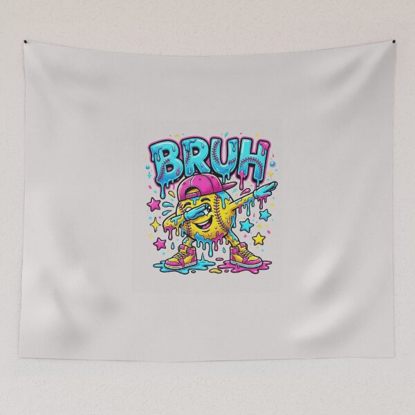 Item preview, Drip Softball Bruh Dab: A Streetwear Artist’s Original designed and sold by FormalDehyena.