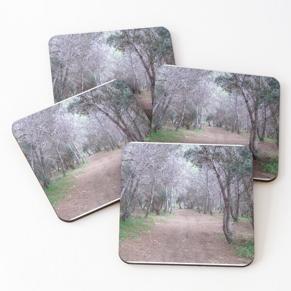 Item preview, Sunlit Forest Path Through Pine Trees and Quiet Woodland Trail With Lush Green Undergrowth designed and sold by Nmallia.