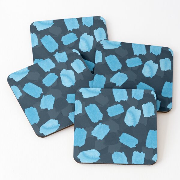 Item preview, Abstract Blue Watercolour Shapes - Modern Statement Print designed and sold by CMF Designs.