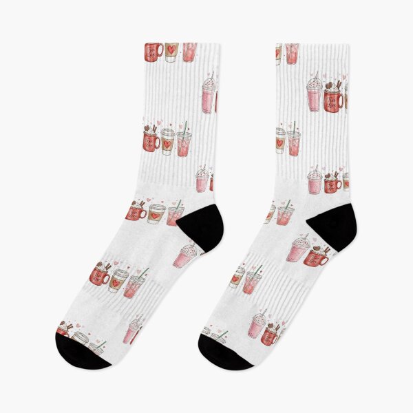 Item preview, Aesthetic Watercolor Valentine Coffee Drinks designed and sold by DizzyShirts1.