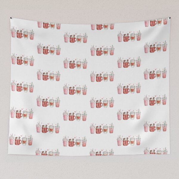 Item preview, Aesthetic Watercolor Valentine Coffee Drinks designed and sold by DizzyShirts1.