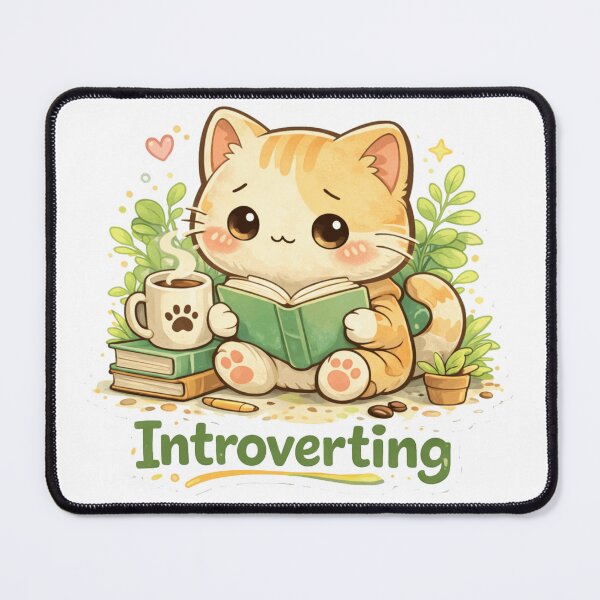 Item preview, Introvert Cat Sticker – Funny Selectively Social Cat Meme Design designed and sold by Oualibaddas.