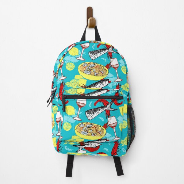 Item preview, Mediterranean Seafood and Wine Seamless Pattern designed and sold by Rômulo Queiroz.