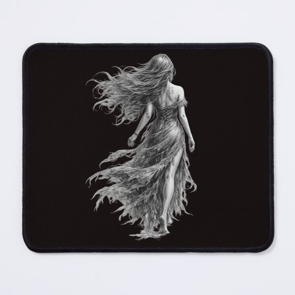 Item preview, Wind in Her Hair – Elegant Graphite Woman Sketch designed and sold by Tadeusz1.