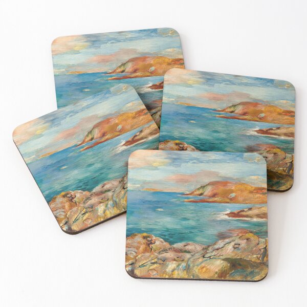 Item preview, Ef Bb Bfpaysage De Bord De Mer by Pierre-Auguste Renoir: Coastal Impressionist Poster designed and sold by artofuniverse.
