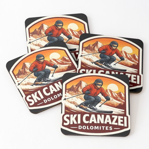 Item preview, Ski Canazei Dolomites Sticker – Alpine Skiing Italy Winter Mountain Travel Decal designed and sold by OneMoments.