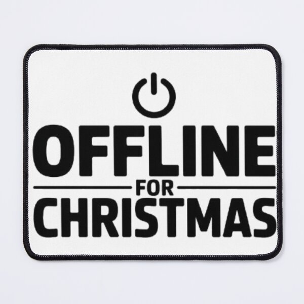Item preview, Offline For Christmas – Minimal Black & White Holiday Design designed and sold by Fruzbt.