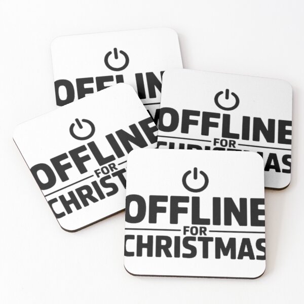 Item preview, Offline For Christmas – Minimal Black & White Holiday Design designed and sold by Fruzbt.
