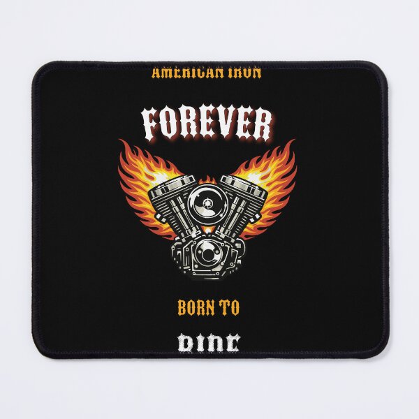 Item preview, American Iron Forever Born to Ride Motorcycle Biker T-Shirt designed and sold by Freki & Geri.