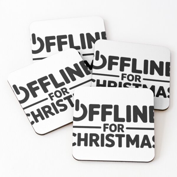 Item preview,  Offline For Christmas – Minimal Black & White Holiday Design designed and sold by Fruzbt.
