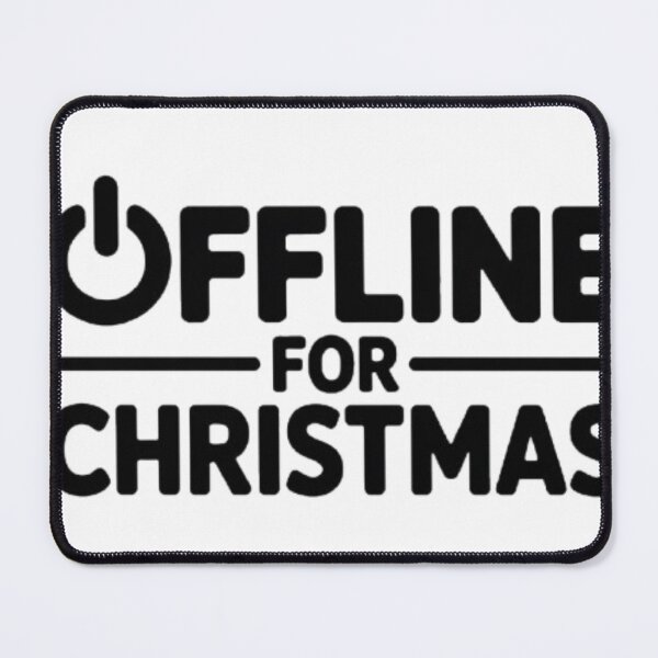 Item preview,  Offline For Christmas – Minimal Black & White Holiday Design designed and sold by Fruzbt.