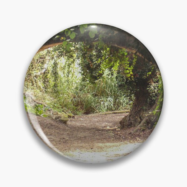 Item preview, Stone Archway Framing a Sunlit Forest Path Through Lush Woodland and Ancient Trees designed and sold by Nmallia.