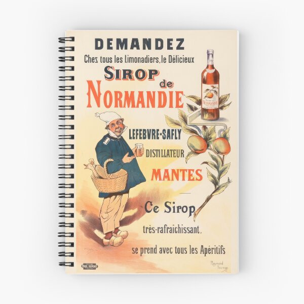 Item preview, Vintage 1899 Sirop de Normandie French Beverage Poster designed and sold by TheSoulOfArt.