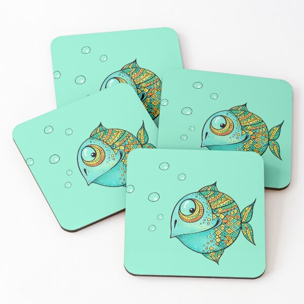 Item preview,  Fish minimalist cartoon kawaii art designed and sold by Natart1004.