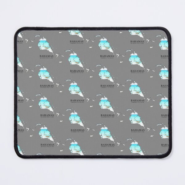 Item preview, Bahamas Map Art - Pig Beach Swimming Pigs Island Tropical Design designed and sold by AbulailArt.