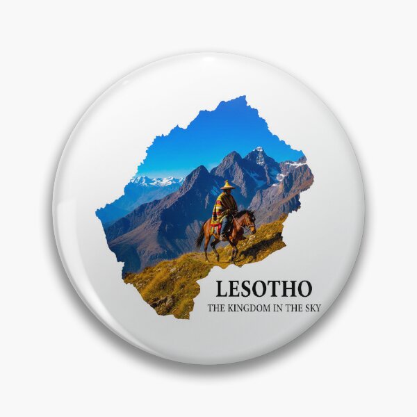 Item preview, Lesotho Map Art - The Kingdom in the Sky & Basotho Culture Design designed and sold by AbulailArt.