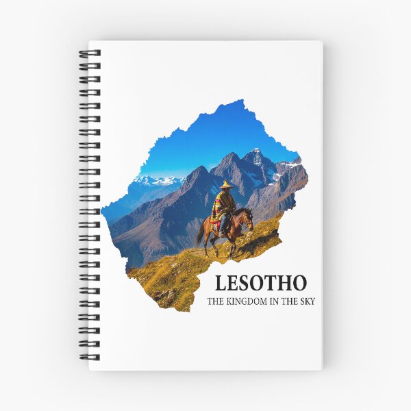 Item preview, Lesotho Map Art - The Kingdom in the Sky & Basotho Culture Design designed and sold by AbulailArt.