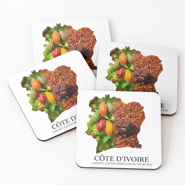 Item preview, Côte d'Ivoire Map Art - World's Largest Cocoa Producer & Chocolate Heritage designed and sold by AbulailArt.