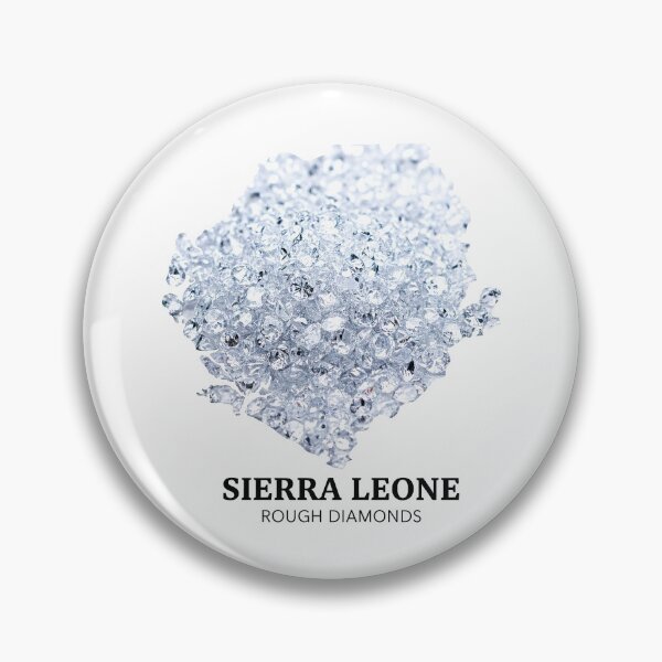 Item preview, Sierra Leone Map Art - Natural Wealth & Rough Diamonds Heritage Design designed and sold by AbulailArt.