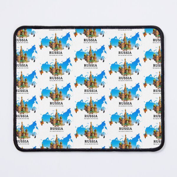 Item preview, Russia Map Art - Iconic Red Square Architecture & St. Basil's Cathedral designed and sold by AbulailArt.