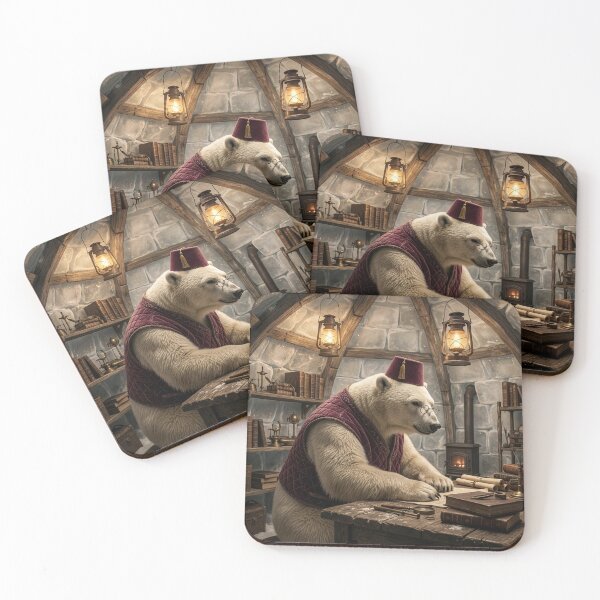 Item preview, Scholarly Polar Bear in His Icy Den designed and sold by Tridentulus.