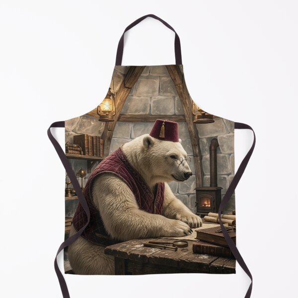 Item preview, Scholarly Polar Bear in His Icy Den designed and sold by Tridentulus.