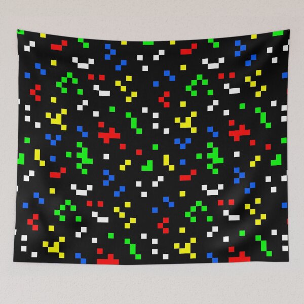 Item preview, Retro 8 Bit Video Game Pattern designed and sold by ArtVixen.