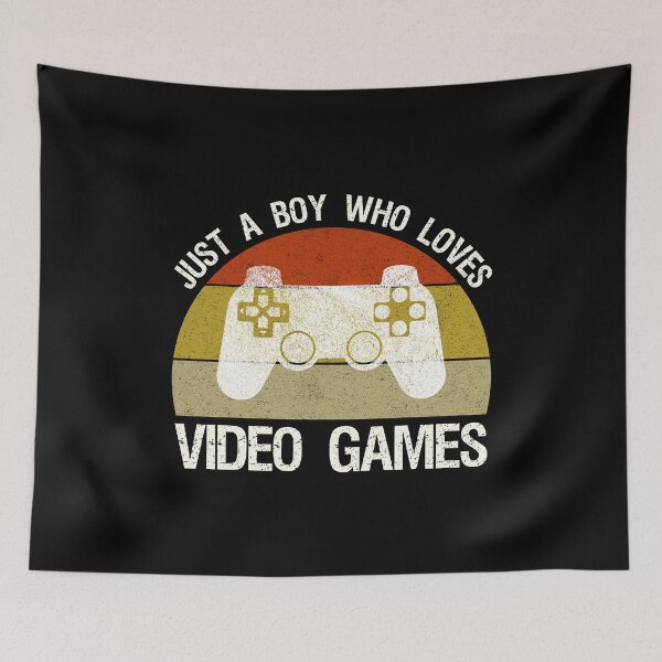 Item preview, Just A Boy Who Loves Video Games designed and sold by Cat Lady Designs.