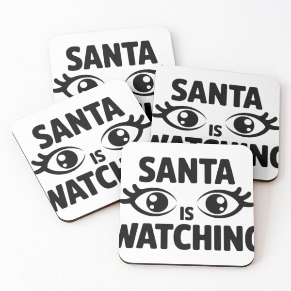 Item preview, Santa Is Watching – Funny Minimal Christmas Design designed and sold by Fruzbt.
