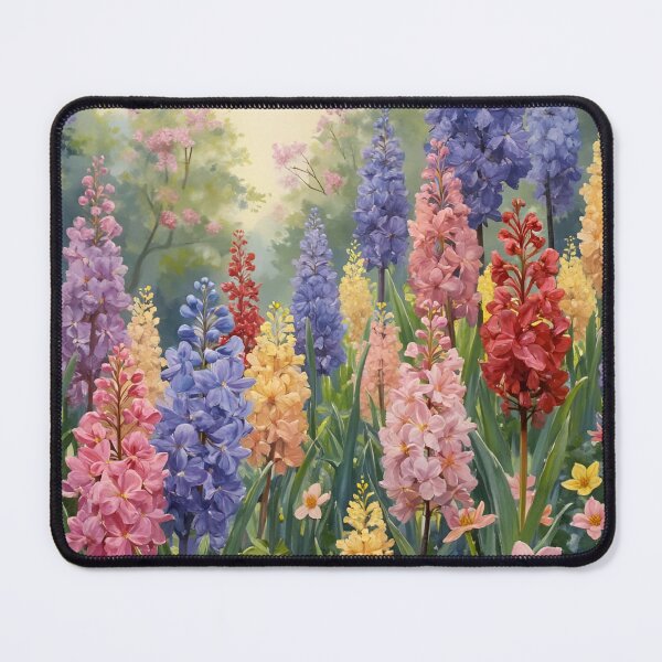 Item preview, Hyacinth Spring Garden Oil Painting | Colorful Botanical Flower Art designed and sold by Debbie Schulte.