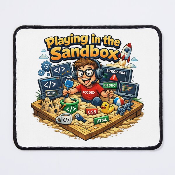 Item preview, Playing in the Sandbox Unisex Graphic Tee - Fun Coding Design, Soft & Trendy T-Shirt designed and sold by MoolokaiApperal.