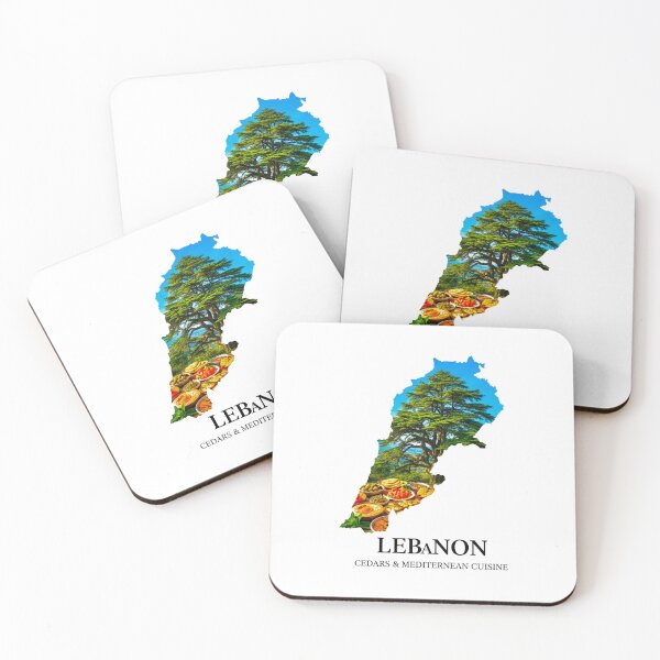 Item preview, Lebanon Map Art - Majestic Cedars and Authentic Mediterranean Cuisine Design designed and sold by AbulailArt.