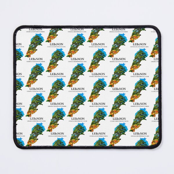 Item preview, Lebanon Map Art - Majestic Cedars and Authentic Mediterranean Cuisine Design designed and sold by AbulailArt.