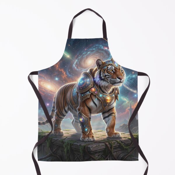 Artikelvorschau, Celestial Tiger Guardian in Ancient Fantasy Ruins – Cosmic Myth Power Art entworfen und verkauft von FotoworldEdel.