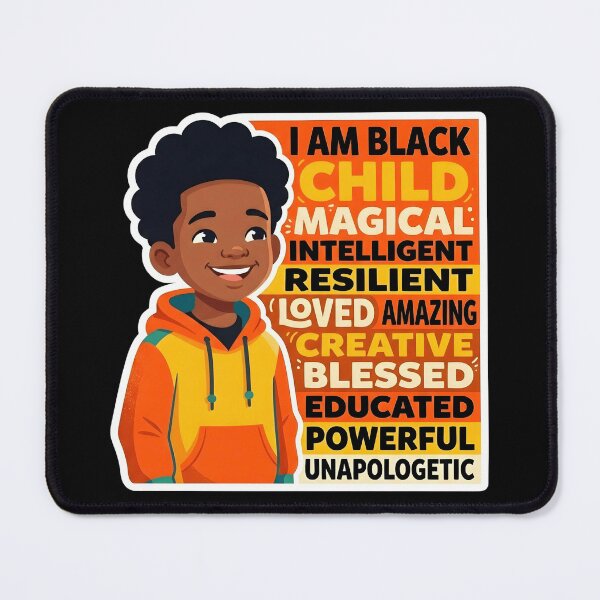 Item preview, I AM BLACK CHILD - Magical Intelligent Resilient Affirmation Poster designed and sold by WowDezign.