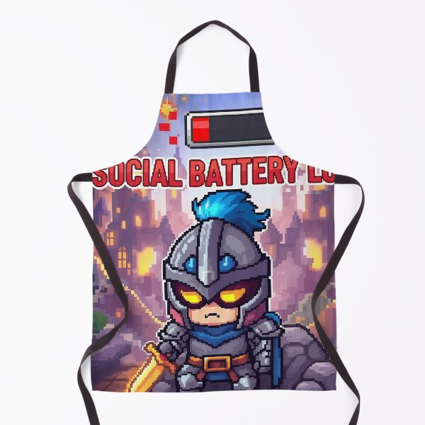 Item preview, Pico the Pixel Knight – Social Battery Low Meme designed and sold by roninlabstudio.