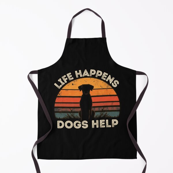 Item preview, Life Happens Dogs Help Retro Sunset Dog Lover Design designed and sold by PROPera-design.