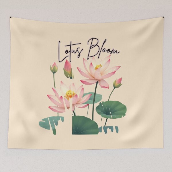 Item preview, Lotus Bloom - Minimalist Botanical Watercolor Art designed and sold by PriyaMagic.