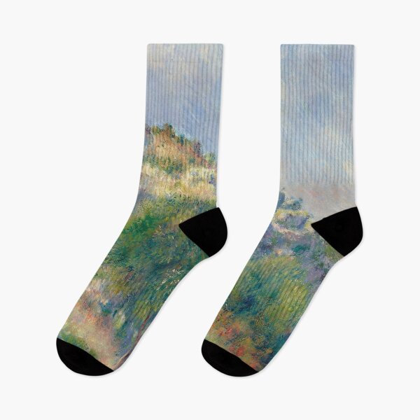 Item preview, Estaque Rocks by Pierre-Auguste Renoir: Impressionist Landscape Art Print designed and sold by artofuniverse.