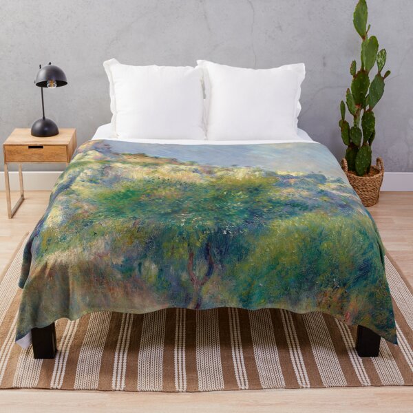 Item preview, Estaque Rocks by Pierre-Auguste Renoir: Impressionist Landscape Art Print designed and sold by artofuniverse.