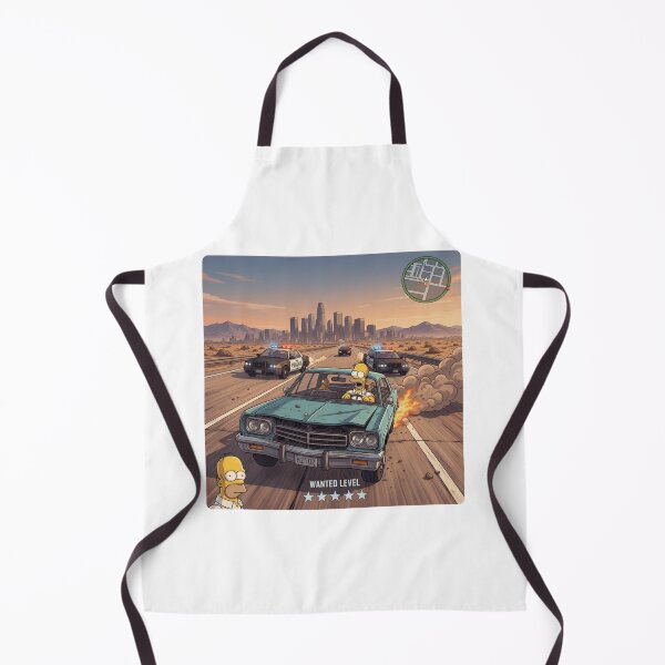Item preview, Homer GTA Parody Sticker 5 Star Wanted Level designed and sold by DohLab.