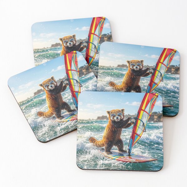 Item preview, Red Panda Windsurfer designed and sold by Tridentulus.
