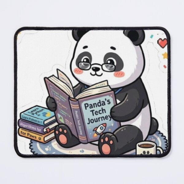 Item preview, Cute Panda Reading Book Sticker – Kawaii Book Lover Panda designed and sold by sameunique.