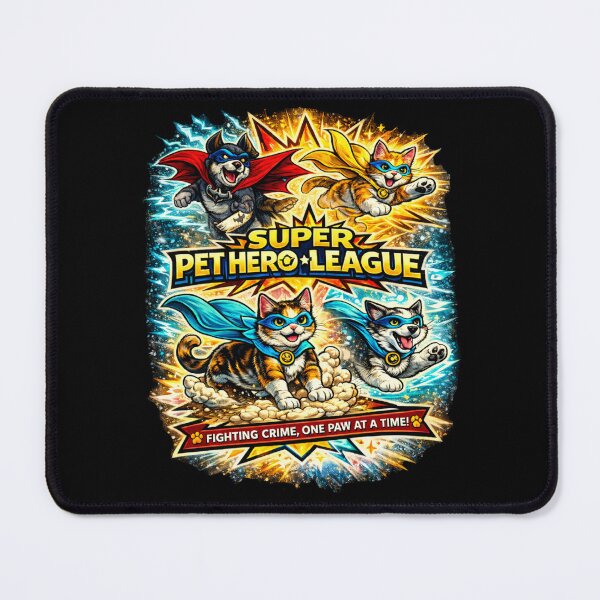 Item preview, Super Pet Hero League Fighting Crime One Paw At Time designed and sold by WildWonderfulWear.