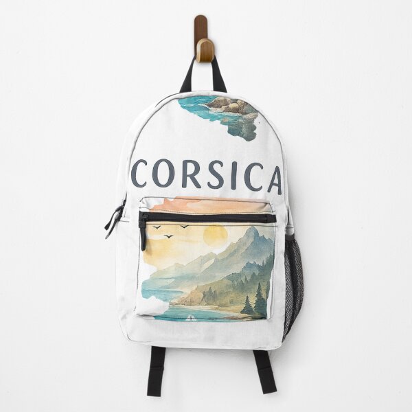 Item preview, Corsica Minimalist Watercolor Island Icon – Mediterranean Landscape Art designed and sold by StickyDelights.
