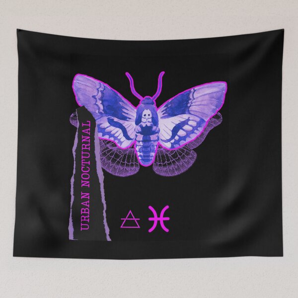 Item preview, Death Moth Electric Fuchsia Neon Streetwear Edition designed and sold by EarthArtDesigns.