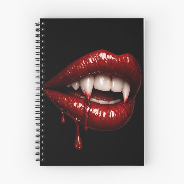 Item preview, Vampire Lips Fangs Blood Drip Gothic Aesthetic Sticker designed and sold by ArcanePrintsxo.