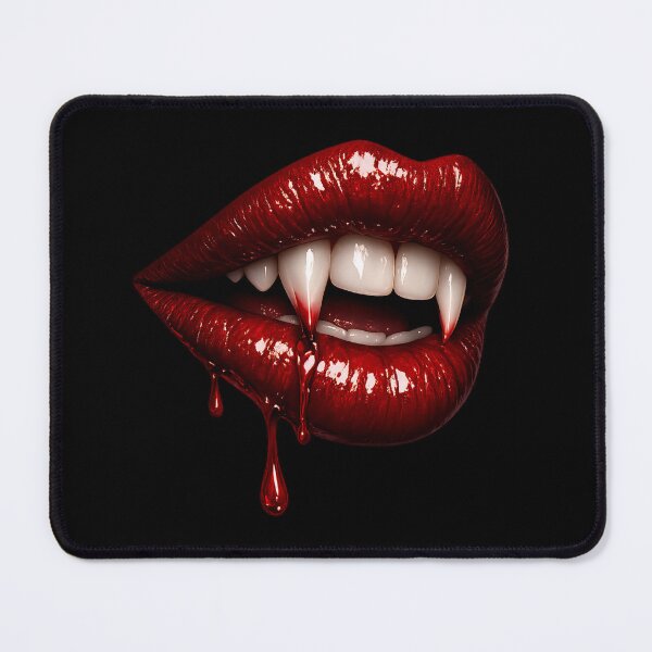 Item preview, Vampire Lips Fangs Blood Drip Gothic Aesthetic Sticker designed and sold by ArcanePrintsxo.