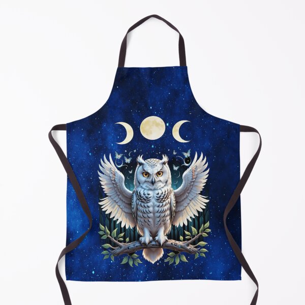 Item preview, Triple Moon Snow Owl – Enchanted Witchy Forest Guardian designed and sold by MysticOzzy.